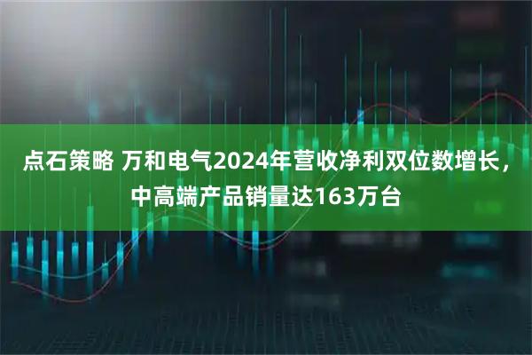 点石策略 万和电气2024年营收净利双位数增长，中高端产品销量达163万台