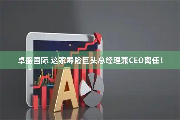 卓盛国际 这家寿险巨头总经理兼CEO离任！